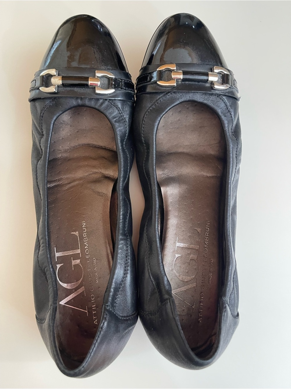 AGL Monika Cap Toe Ballet Flat Black size 41 US size 10.5